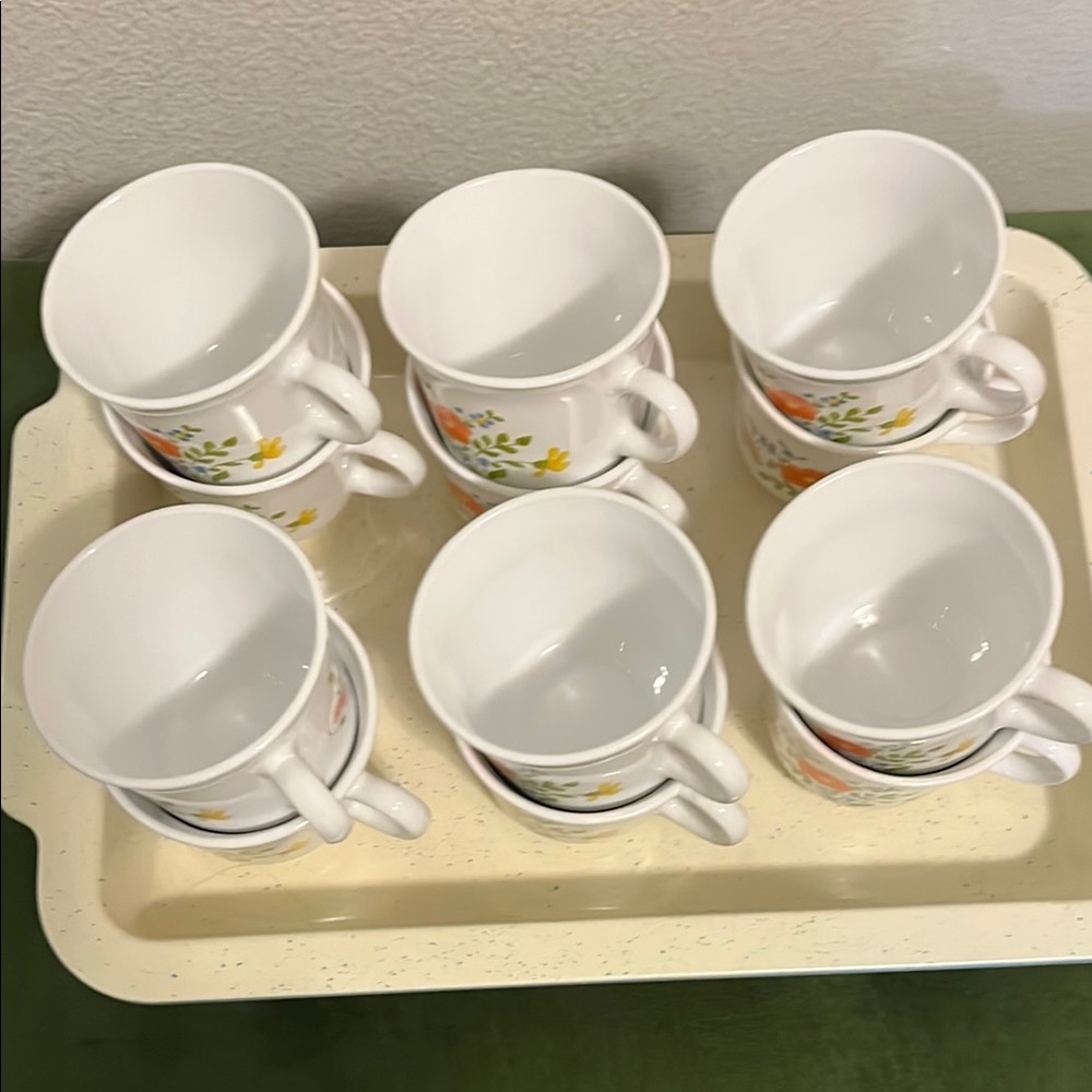 Vintage Floral Corelle Corning Wear Mugs - Picture 16 of 16